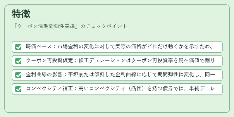 特徴(クーポン債期間弾性基準)の図解