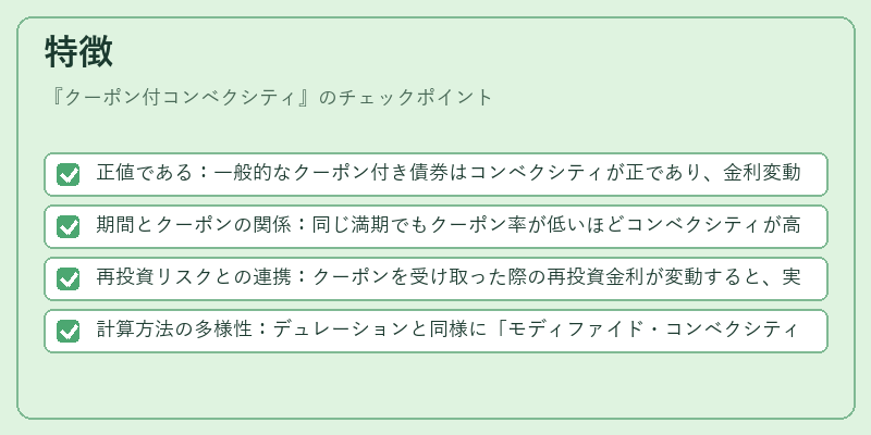 特徴（クーポン付コンベクシティ）の図解