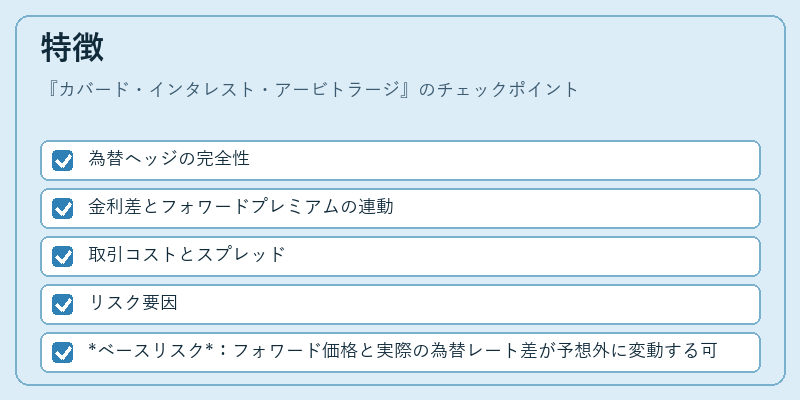 特徴(カバード・インタレスト・アービトラージ)の図解