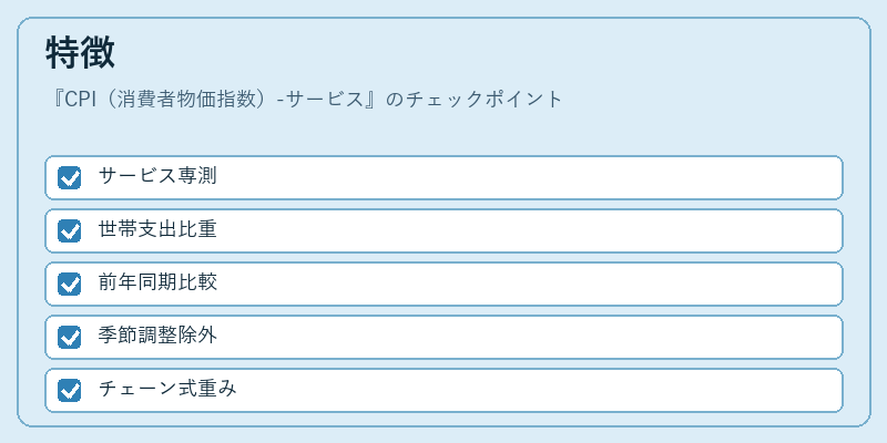 特徴(CPI(消費者物価指数)-サービス)の図解