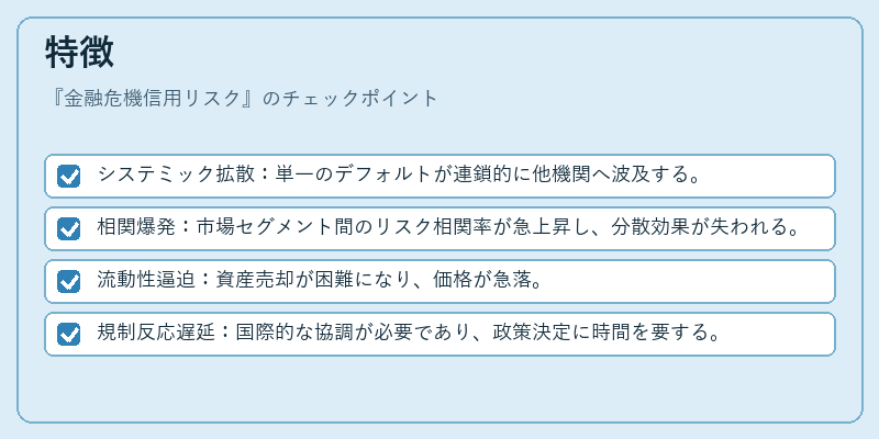 特徴(金融危機信用リスク)の図解