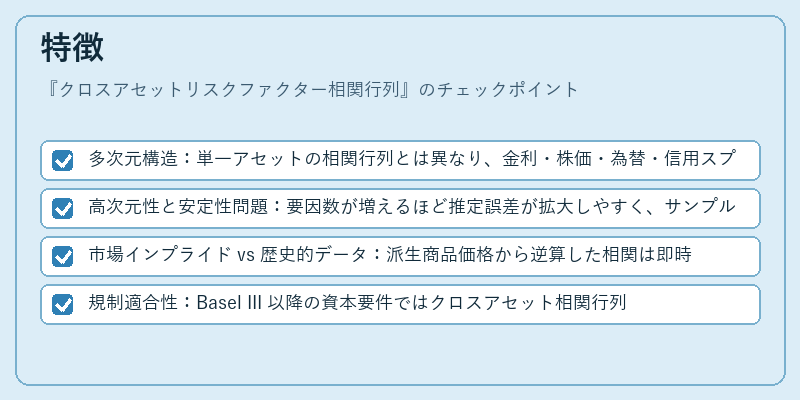 特徴(クロスアセットリスクファクター相関行列)の図解