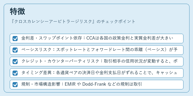 特徴（クロスカレンシーアービトラージリスク）の図解