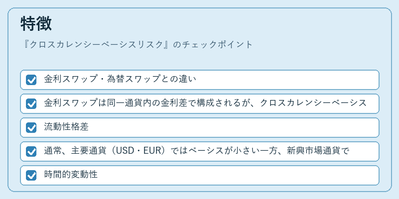 特徴（クロスカレンシーベーシスリスク）の図解