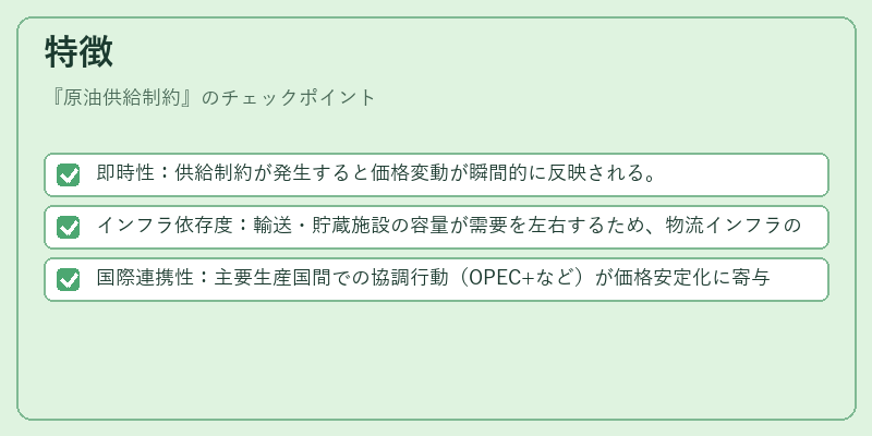 特徴（原油供給制約）の図解