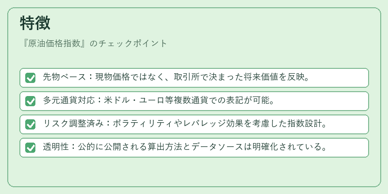 特徴(原油価格指数)の図解