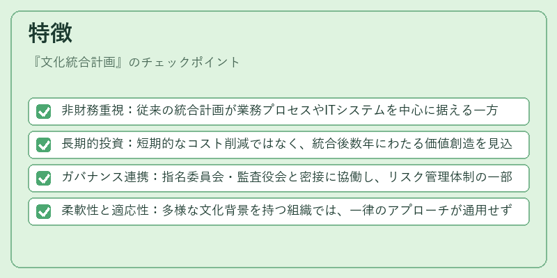 特徴（文化統合計画）の図解