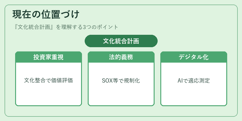現在の位置づけ（文化統合計画）の図解