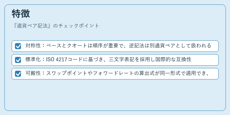 特徴(通貨ペア記法)の図解