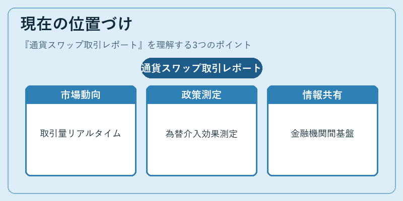 現在の位置づけ(通貨スワップ取引レポート)の図解