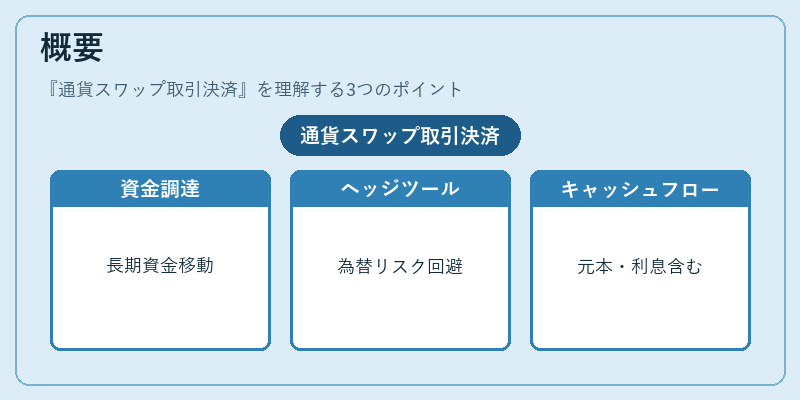概要（通貨スワップ取引決済）の図解