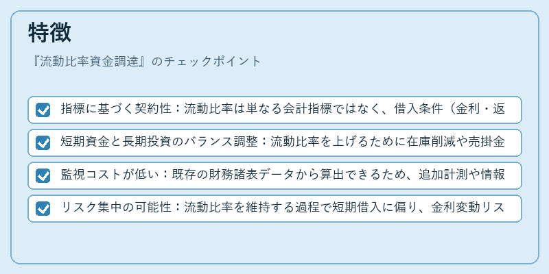特徴（流動比率資金調達）の図解