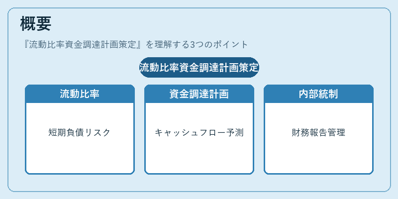 概要（流動比率資金調達計画策定）の図解