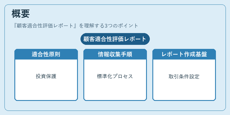 概要（顧客適合性評価レポート）の図解