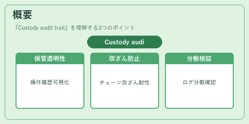 概要（Custody audit trail）の図解