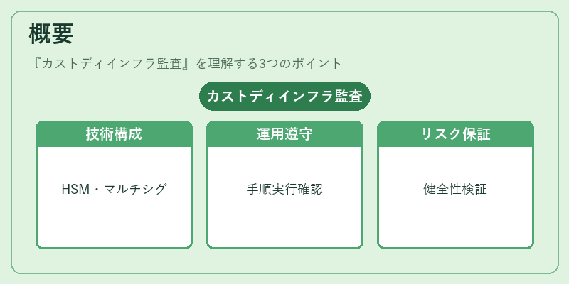 概要（カストディインフラ監査）の図解