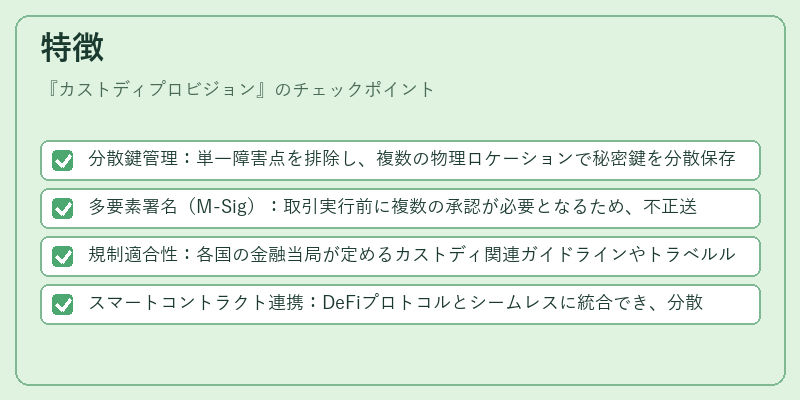 特徴(カストディプロビジョン)の図解