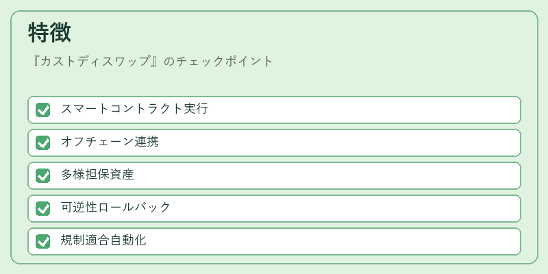 特徴（カストディスワップ）の図解