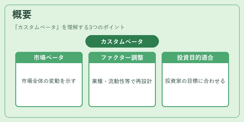 概要(カスタムベータ)の図解