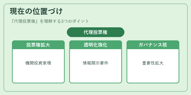 現在の位置づけ（代理投票権）の図解