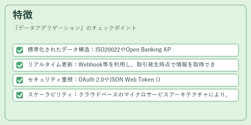 特徴（データアグリゲーション）の図解