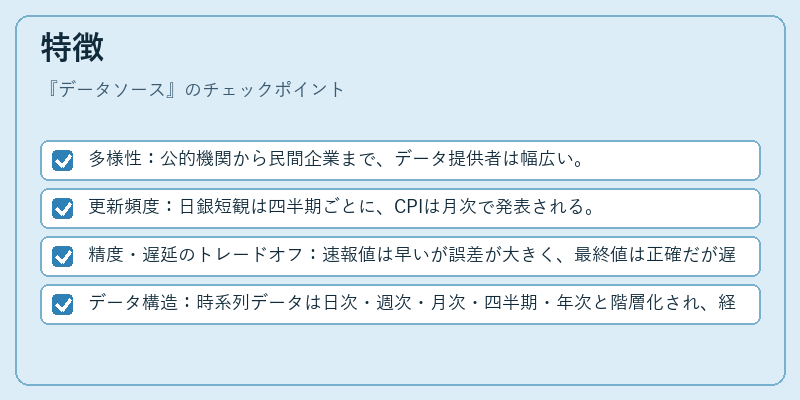 特徴（データソース）の図解