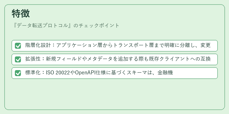 特徴(データ転送プロトコル)の図解