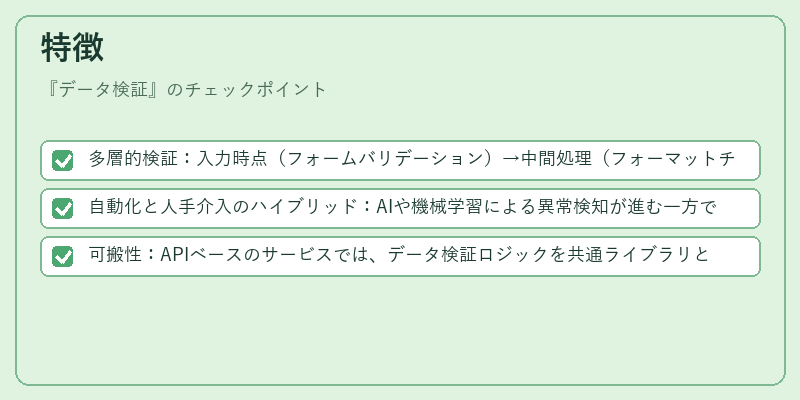 特徴(データ検証)の図解