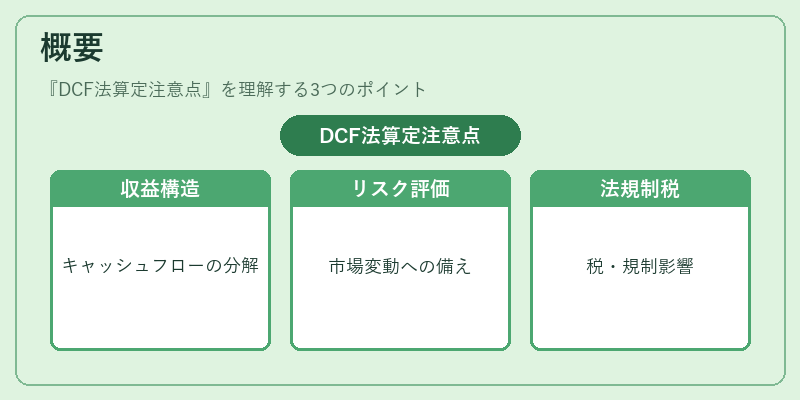概要(DCF法算定注意点)の図解
