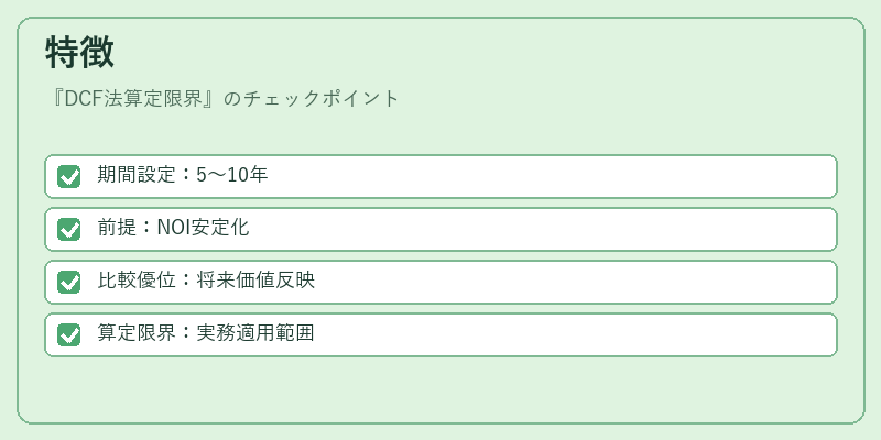 特徴(DCF法算定限界)の図解