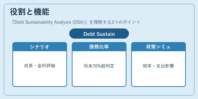 役割と機能(Debt Sustainability Analysis (DSA))の図解
