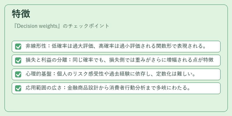 特徴（Decision weights）の図解