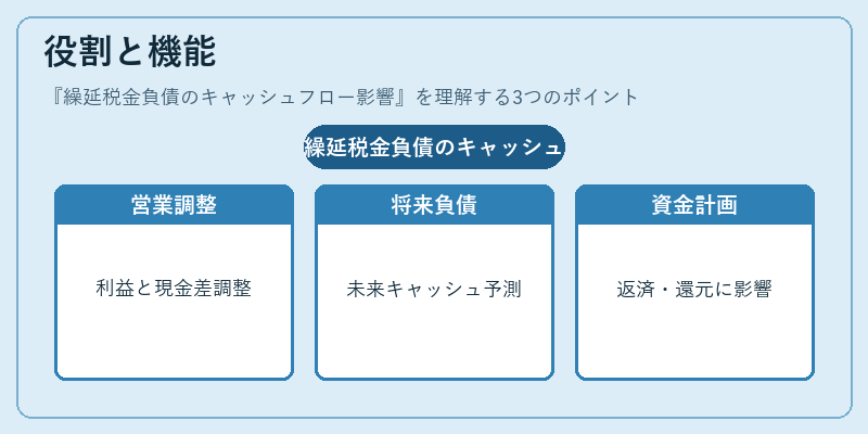 役割と機能(繰延税金負債のキャッシュフロー影響)の図解