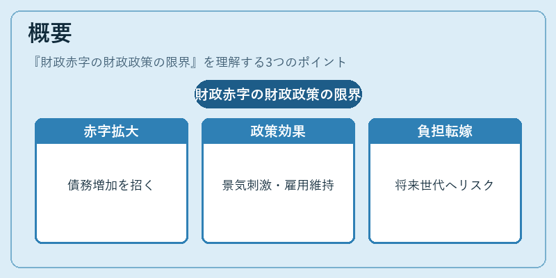 概要（財政赤字の財政政策の限界）の図解