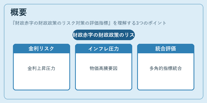 概要（財政赤字の財政政策のリスク対策の評価指標）の図解