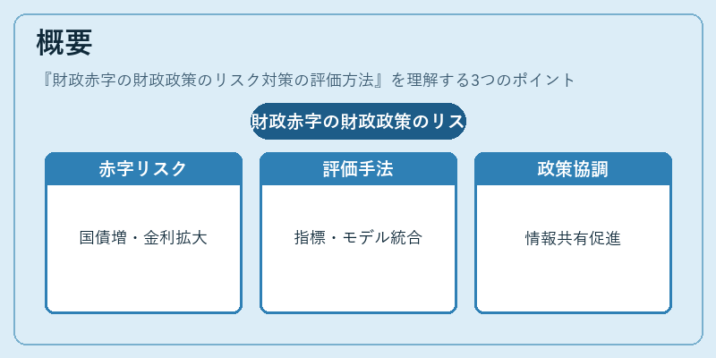 概要（財政赤字の財政政策のリスク対策の評価方法）の図解
