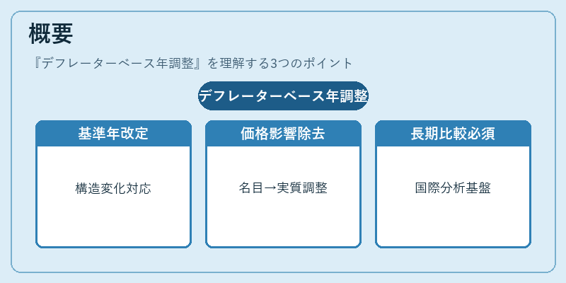 概要（デフレーターベース年調整）の図解