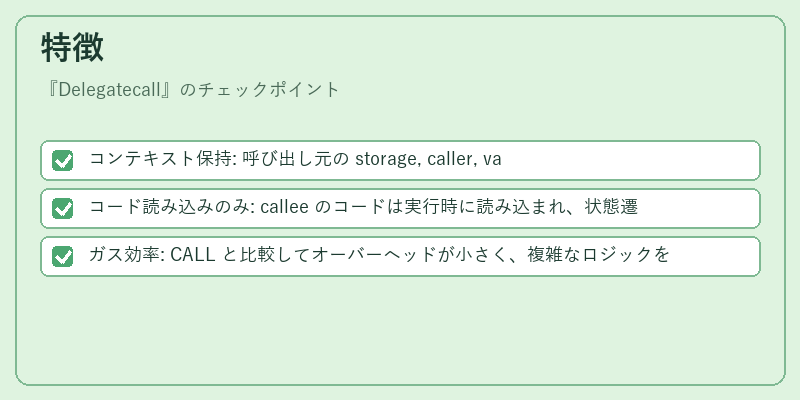 特徴(Delegatecall)の図解