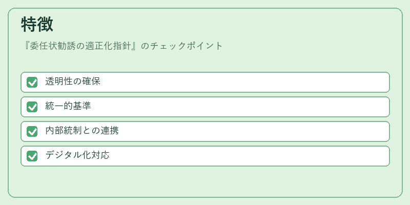 特徴（委任状勧誘の適正化指針）の図解
