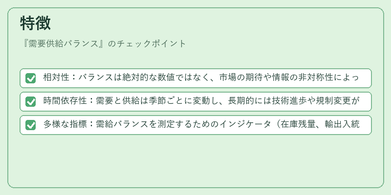 特徴(需要供給バランス)の図解
