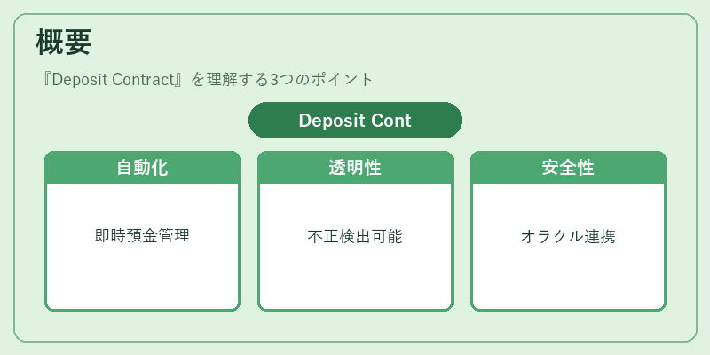 概要（Deposit Contract）の図解