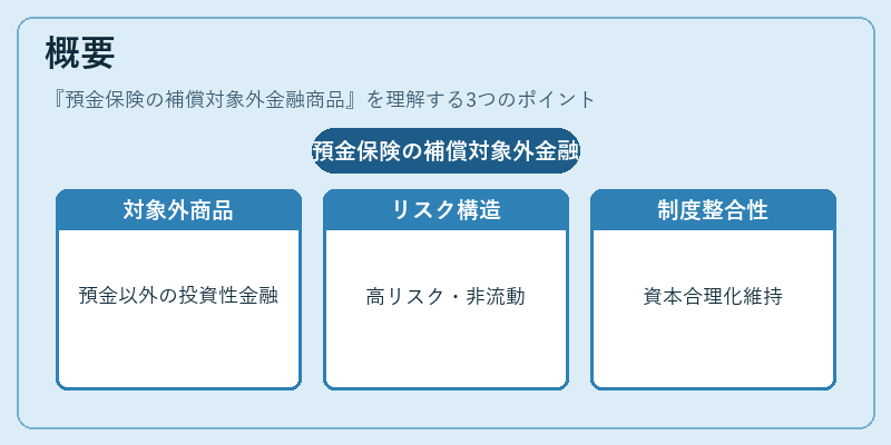 概要（預金保険の補償対象外金融商品）の図解