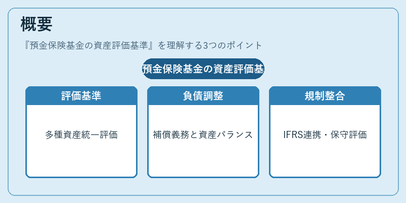 概要（預金保険基金の資産評価基準）の図解