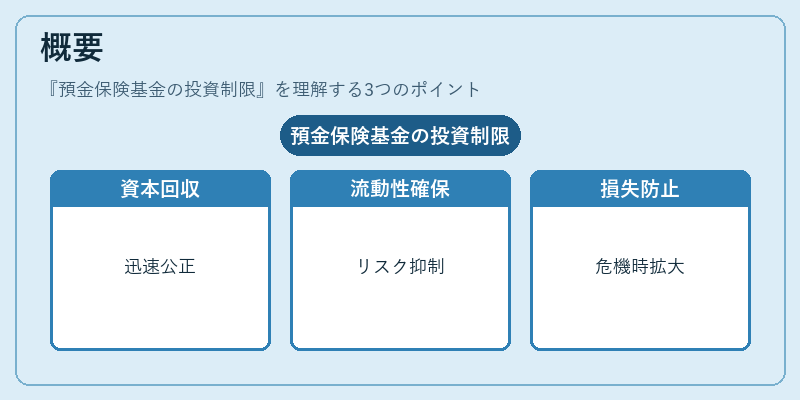 概要（預金保険基金の投資制限）の図解