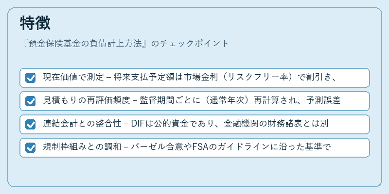 特徴(預金保険基金の負債計上方法)の図解