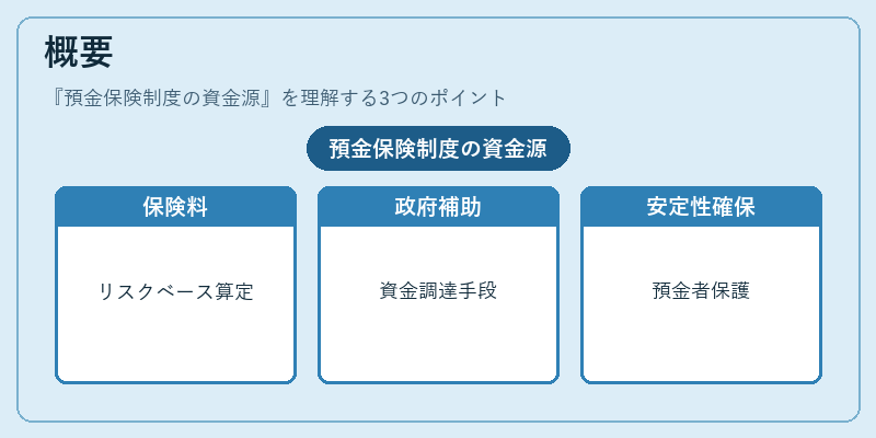 概要（預金保険制度の資金源）の図解