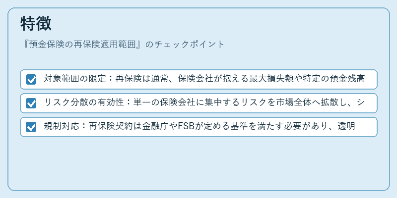 特徴(預金保険の再保険適用範囲)の図解