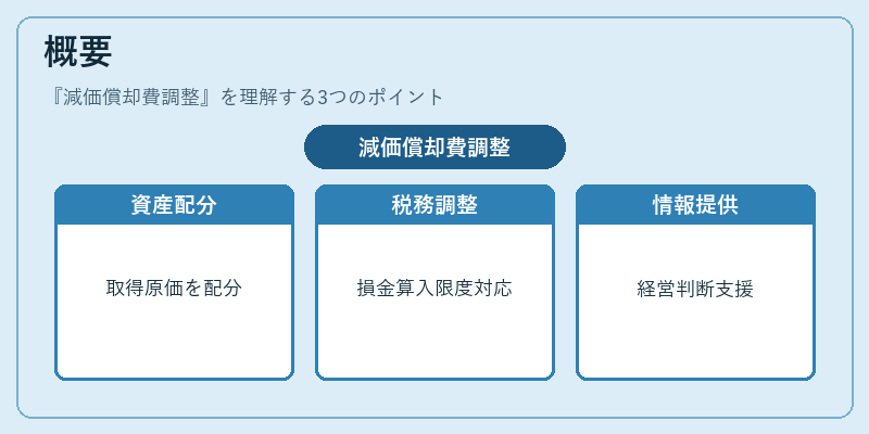 概要（減価償却費調整）の図解