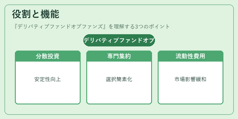 役割と機能（デリバティブファンドオブファンズ）の図解