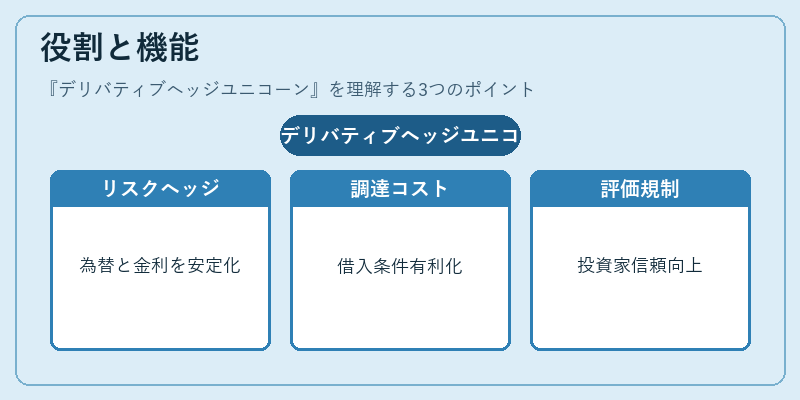 役割と機能（デリバティブヘッジユニコーン）の図解